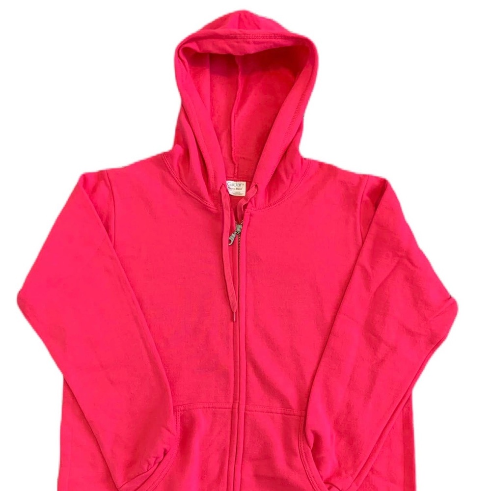 Gildan Woman's Hoodie Size M Pink Heavy Blend